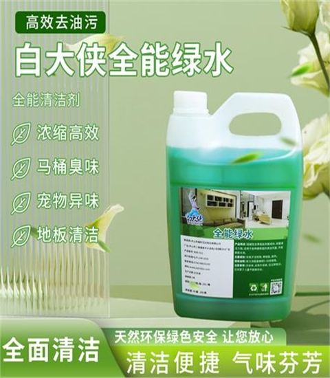 白大侠全能绿水4L大桶装商业酒店地面清洁剂