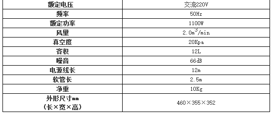 参数规格